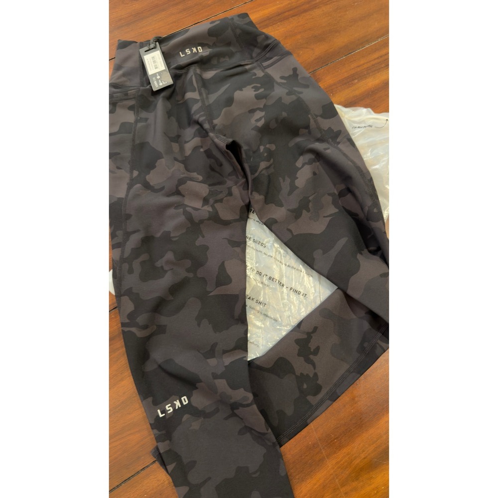 LSKD Fusion Full Length Tight Black Camo High Waisted Leggings WTGH0008P 2XS NWT - Picture 7 of 16